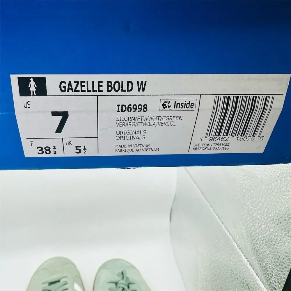 Adidas Gazelle Bold W Green Suede ID6998 | Women’s Size 7 US | New
